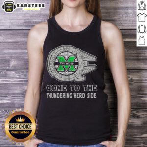 Premium Star Wars Come to the Marshall Thundering Herd side tank top featuring vibrant graphics and comfortable fit.