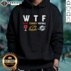 Premium wine-themed Miami Dolphins Thanksgiving hoodie featuring vibrant colors and football graphics for festive celebrations.