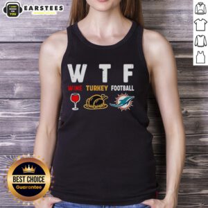 Premium wine-themed tank top featuring Miami Dolphins logo, perfect for Thanksgiving and football fans.
