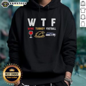 Premium wine-themed Seattle Seahawks hoodie for Thanksgiving football fans, perfect for cozy game day celebrations.
