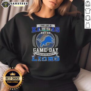 Cozy Detroit Lions football sweatshirt, perfect for game day in Kansas, showcasing team pride and stylish comfort.