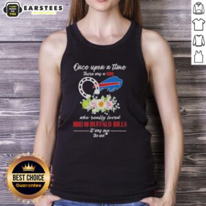 Alt Text: Pretty tank top featuring 'Once Upon A Time' design, celebrating a girl who loved horses and Buffalo Bills.