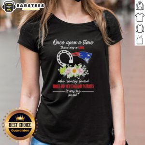 Pretty Once Upon A Time tee featuring a girl who loves horses and the New England Patriots. Perfect for fans and horse lovers!