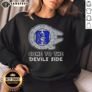 Pretty Star Wars Come to the Duke Blue Devils Side Sweatshirt featuring a stylish design for fans and gamers.