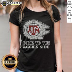 Pretty Star Wars Texas A&M Aggies Side Ladies Tee featuring a stylish design for fans and casual wear.