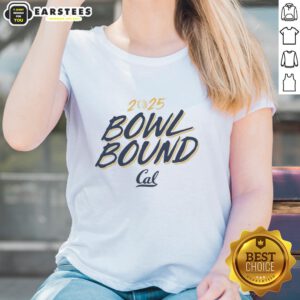 Top Cal Golden Bears Bowl Bound 2025 Ladies Tee showcasing team spirit and style for female fans.