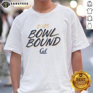 Alt Text: Top Cal Golden Bears Bowl Bound 2025 T-Shirt featuring team colors and logo, perfect for fans celebrating the season.