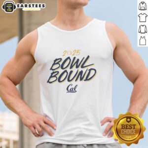 Top Cal Golden Bears Bowl Bound 2025 tank top in blue, showcasing team pride and perfect for game day wear.