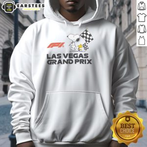 Top F1 Peanuts Las Vegas Grand Prix hoodie featuring vibrant graphics and a comfortable fit for racing fans.