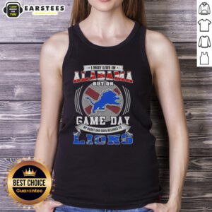 Detroit Lions football tank top design for fans living in Alabama, perfect for game day celebrations and team spirit.