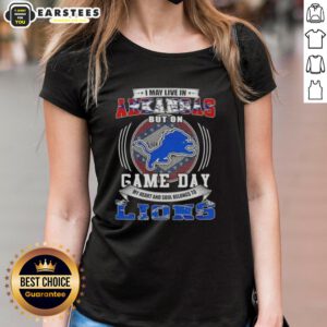 Detroit Lions football ladies tee shirt, perfect for game day, showcasing pride for the team in Arkansas.