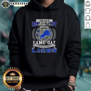 Alt Text: Detroit Lions football hoodie for game day, perfect for fans in Connecticut celebrating their team spirit.