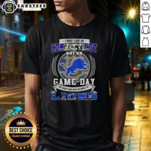 Detroit Lions Football T-Shirt for fans in Connecticut, showcasing team spirit on game day with stylish design.