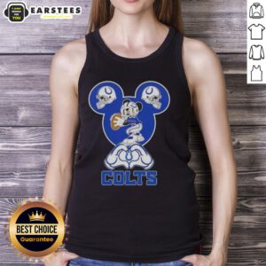 Top Mickey Hands Heart Love Indianapolis Colts Football Tank Top for fans celebrating team spirit and style.