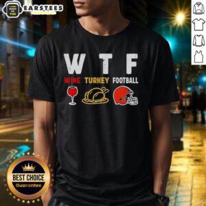 Top Wine Turkey Cleveland Browns Football Thanksgiving T-Shirt featuring festive design for fans celebrating Thanksgiving.