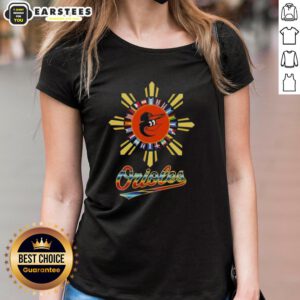 Awesome 2025 Baltimore Orioles Baseball X Hispanic Ladies Tee showcasing vibrant design and team spirit.