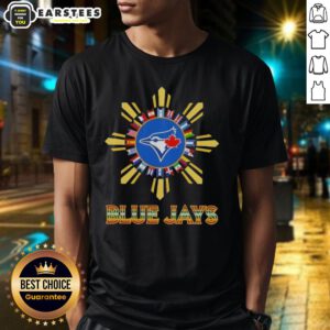 Awesome 2025 Toronto Blue Jays Baseball X Hispanic T-Shirt featuring vibrant colors and unique design for fans.