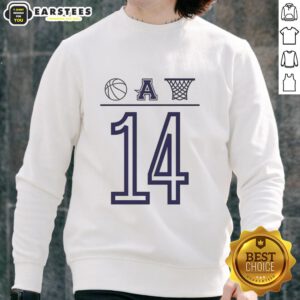 Awesome Aubrey Basketball Number 14 sweatshirt featuring a basketball icon, perfect for fans and players.