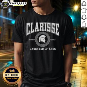 Awesome Clarisse Daughter of Ares Battle Ready T-Shirt featuring a fierce design perfect for fans of mythology and adventure.