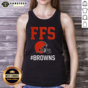 Awesome Cleveland Browns FFS helmet tank top featuring vibrant team colors and logo, perfect for fans and summer wear.