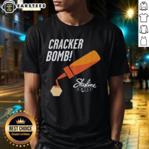 Awesome Cracker Bomb Skyline T-Shirt featuring a vibrant city skyline graphic on a stylish, comfortable tee.