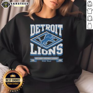 Awesome Detroit Lions heater sweatshirt featuring vibrant team colors and logo, perfect for game day warmth and style.