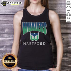 Alt Text: Vintage Hartford Whalers tank top featuring a classic sweep design, perfect for fans and collectors of hockey memorabilia.