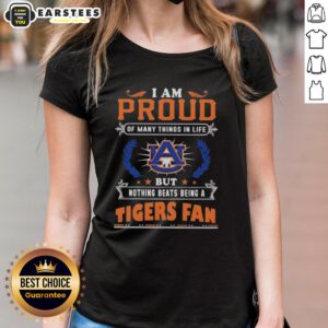 Alt Text: Auburn Tigers fan wearing a ladies tee that expresses pride in being part of the Auburn community.
