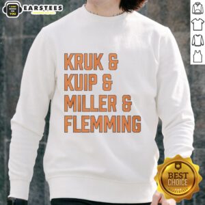 Stylish Awesome Kruk and Kuip and Miller and Flemming sweatshirt, perfect for fans and casual wear.