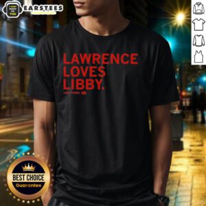 Awesome Lawrence Loves Libby Fandel T-Shirt featuring vibrant colors and fun design, perfect for fans of Libby Fandel.