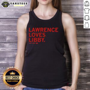 Awesome Lawrence loves Libby Fandel tank top featuring a vibrant design, perfect for casual summer wear.