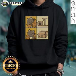 Awesome meme cat hoodie featuring a playful cat graphic, perfect for cat lovers and meme enthusiasts.