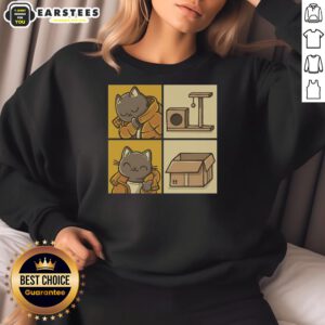 Awesome meme cat sweatshirt featuring a playful cat graphic, perfect for cat lovers and meme enthusiasts.