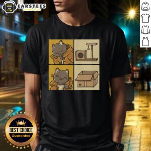 Awesome Meme Cat T-Shirt featuring a playful cat graphic, perfect for cat lovers and meme enthusiasts.