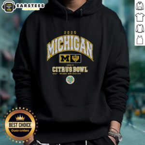 Awesome Michigan Wolverines Cheez-It Citrus Bowl 2025 hoodie featuring team colors and logo, perfect for game day.