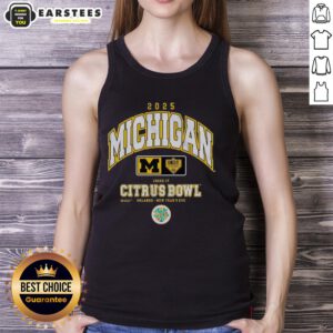 Awesome Michigan Wolverines Cheez-It Citrus Bowl 2025 tank top featuring vibrant team colors and logo design.
