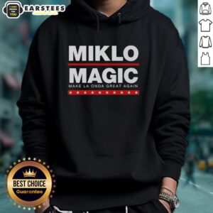 Awesome Miklo Magic Make La Onda Great Again Hoodie in vibrant colors, perfect for fans of unique streetwear style.