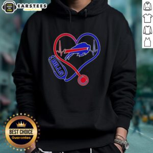 Awesome Nurse Love Buffalo Bills Hoodie featuring a stylish design, perfect for passionate nurses and football fans.