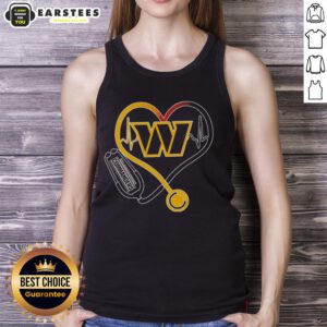 Awesome Nurse Love Washington Commanders Tank Top featuring a stylish design for fans and healthcare professionals.