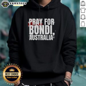 Awesome Pray For Bondi Australia Flag Hoodie featuring vibrant Australian flag design perfect for casual wear.