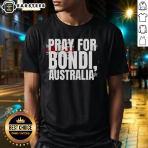 Alt Text: Awesome Pray For Bondi Australia Flag T-Shirt featuring vibrant design and colors representing Bondi Beach pride.