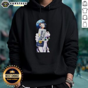 Awesome Rei Ayanami X Corona Neon Genesis Evangelion anime hoodie featuring vibrant colors and iconic character design.