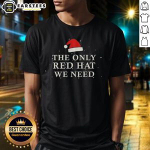 Awesome Santa Hat Christmas T-Shirt featuring a vibrant red hat design, perfect for holiday celebrations and festive attire.