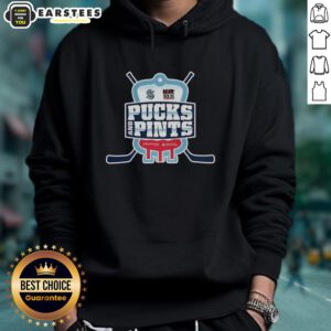 Awesome Seattle Kraken Pucks and Pints logo hoodie showcasing team spirit and style for hockey fans.