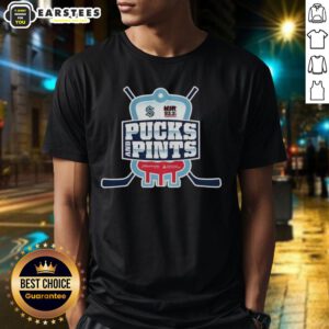 Awesome Seattle Kraken Pucks And Pints Logo T-Shirt featuring a bold graphic design and vibrant team colors.