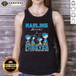Awesome Snoopy and Charlie Brown Miami Marlins baseball tank top design, celebrating fandom beyond just winning.