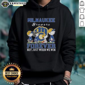 Awesome Snoopy and Charlie Brown Milwaukee Brewers baseball hoodie, celebrating fandom beyond just winning games.