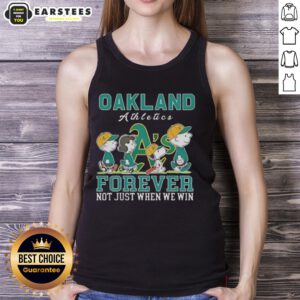 Awesome Snoopy and Charlie Brown Oakland Athletics baseball tank top design, celebrating fandom beyond just winning.