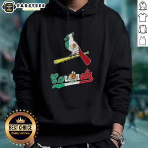Awesome St. Louis Cardinals baseball hoodie featuring a vibrant Mexican flag design, perfect for fans and stylish wear.