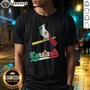 Awesome St. Louis Cardinals baseball t-shirt featuring a vibrant Mexican flag design, perfect for fans and collectors.